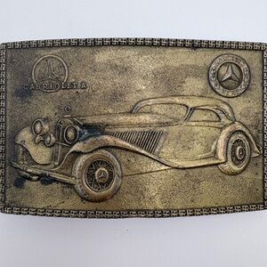 Lewis Buckles Mercedes-Benz “Cabriolet A” Gold-Tone Vintage Belt Buckle